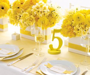 Yellow Table Number